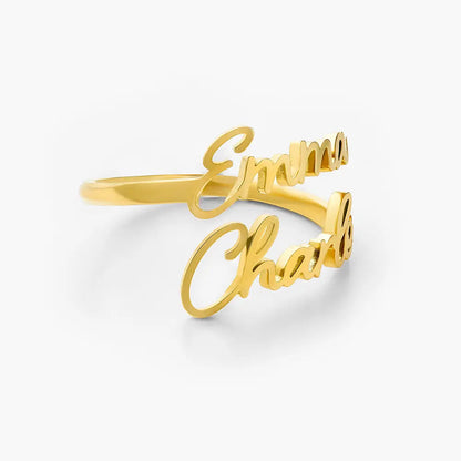 Personalised Two or Three Name Ring