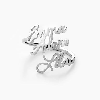 Personalised Two or Three Name Ring