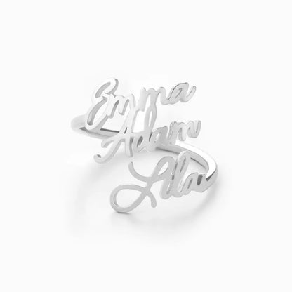 Personalised Two or Three Name Ring